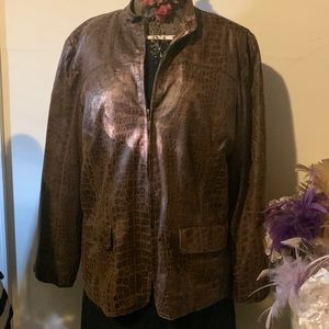 Alfred Dunner animal print jacket.
